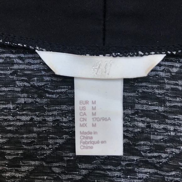 H&M Black & White Aztec Long Sleeve Open Cardigan - Picture 5 of 5